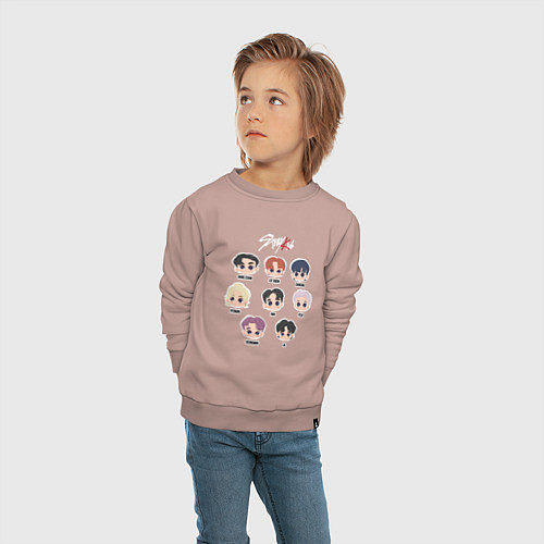 Детский свитшот Stray Kids Chibi / Пыльно-розовый – фото 4
