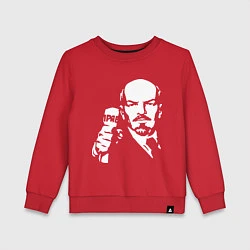 Свитшот хлопковый детский Ленин с Правдой, цвет: красный