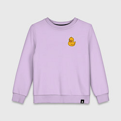 Свитшот хлопковый детский Утенок, цвет: лаванда