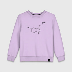 Свитшот хлопковый детский Серотонинчик, цвет: лаванда