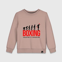 Свитшот хлопковый детский Boxing evolution, цвет: пыльно-розовый
