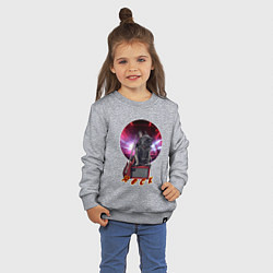 Свитшот хлопковый детский Бульдог рокер, цвет: меланж — фото 2