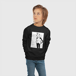 Свитшот хлопковый детский Человек-бензопила Пауэр, цвет: черный — фото 2