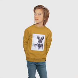 Свитшот хлопковый детский Rabbit symbol 2023, цвет: горчичный — фото 2