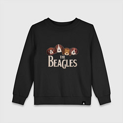 Свитшот хлопковый детский The Beagles, цвет: черный