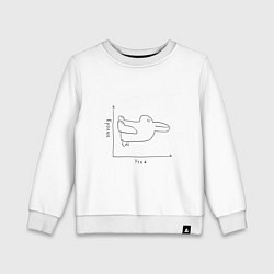 Свитшот хлопковый детский Утка - кролик, цвет: белый