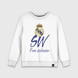 Свитшот хлопковый детский Real Madrid - Spain - sweeper, цвет: белый