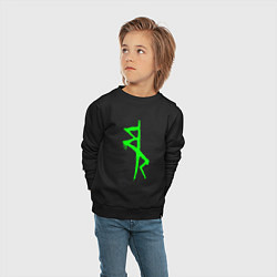 Свитшот хлопковый детский Logotype - Cyberpunk: Edgerunners, цвет: черный — фото 2