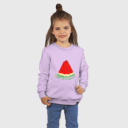 Свитшот хлопковый детский One in a melon, цвет: лаванда — фото 2