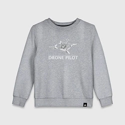 Свитшот хлопковый детский Drones pilot, цвет: меланж
