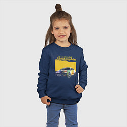 Свитшот хлопковый детский Lamborghini Urus - Italy, цвет: тёмно-синий — фото 2