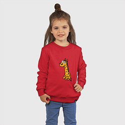 Свитшот хлопковый детский Игрушка жираф, цвет: красный — фото 2