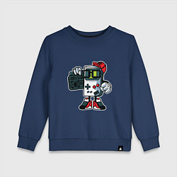 Свитшот хлопковый детский Nintendo - game boy, цвет: тёмно-синий