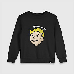 Свитшот хлопковый детский Holly vault boy, цвет: черный