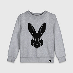 Свитшот хлопковый детский Rabbit head, цвет: меланж
