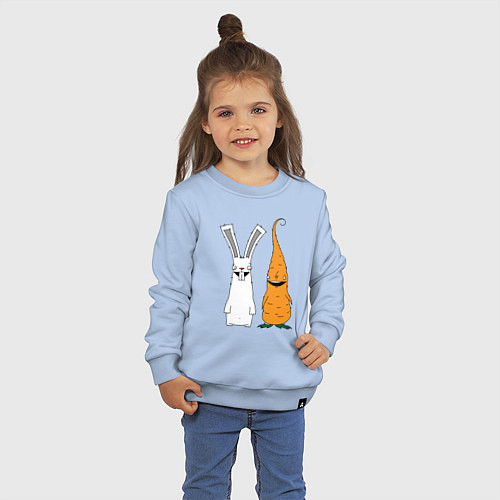 Детский свитшот Заяц с морковкой / Мягкое небо – фото 3