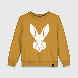 Свитшот хлопковый детский White rabbit head, цвет: горчичный