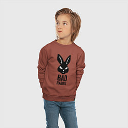 Свитшот хлопковый детский Bad rabbit, цвет: кирпичный — фото 2