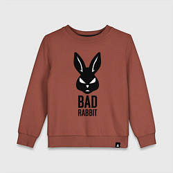 Свитшот хлопковый детский Bad rabbit, цвет: кирпичный