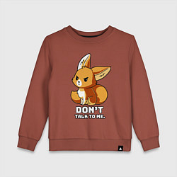 Свитшот хлопковый детский Offended fox, цвет: кирпичный