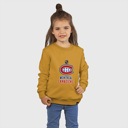 Детский свитшот Монреаль Канадиенс - НХЛ / Горчичный – фото 3