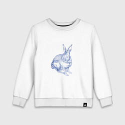 Свитшот хлопковый детский Водяной кролик без фона, цвет: белый