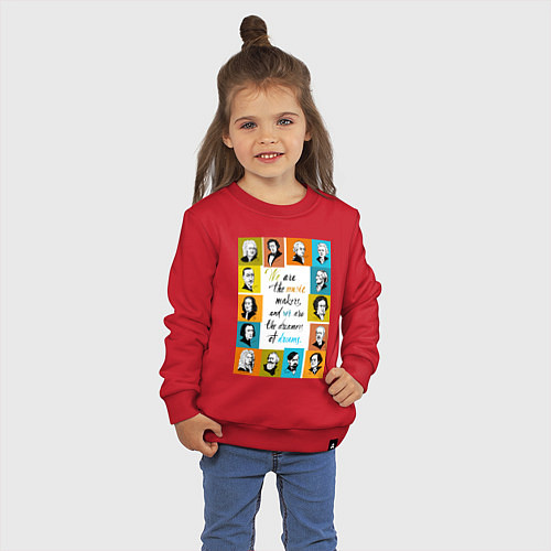 Детский свитшот Мы создатели музыки / Красный – фото 3