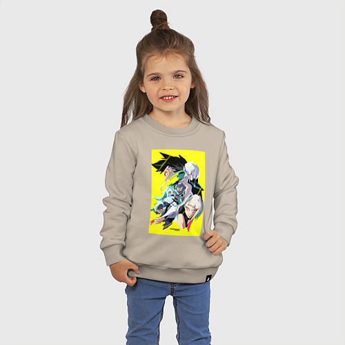 Детский свитшот Киберпанк Арт / Миндальный – фото 3