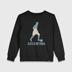 Свитшот хлопковый детский Lionel Messi Argentina, цвет: черный