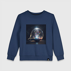 Свитшот хлопковый детский Волшебство в космосе, цвет: тёмно-синий