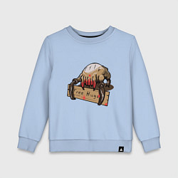 Свитшот хлопковый детский Hugs from crab, цвет: мягкое небо