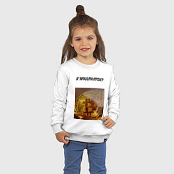 Свитшот хлопковый детский Dj Xyligan, цвет: белый — фото 2