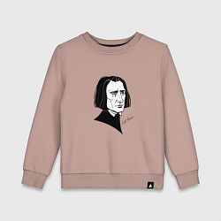 Свитшот хлопковый детский Композитор Ференц Лист, цвет: пыльно-розовый