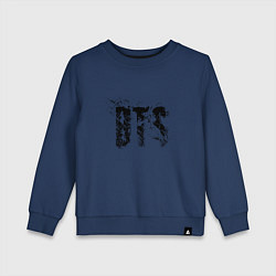 Свитшот хлопковый детский BTS logo, цвет: тёмно-синий
