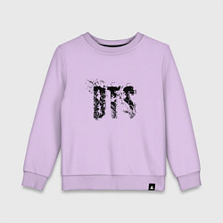 Свитшот хлопковый детский BTS logo, цвет: лаванда