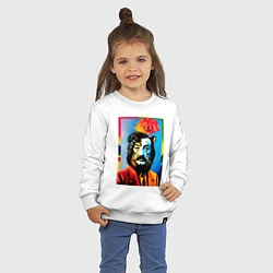 Свитшот хлопковый детский Salvador Dali: Self Portrait, цвет: белый — фото 2