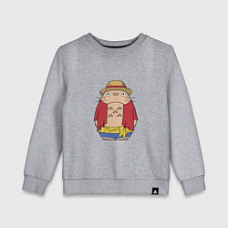 Свитшот хлопковый детский Totoro Luffy, цвет: меланж