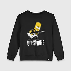 Свитшот хлопковый детский Offspring Барт Симпсон рокер, цвет: черный
