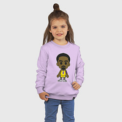 Свитшот хлопковый детский Little Kobe, цвет: лаванда — фото 2