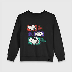 Свитшот хлопковый детский The good the bad the cool, цвет: черный