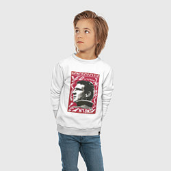 Свитшот хлопковый детский Эрик Кантона Манчестер Юнайтед, цвет: белый — фото 2