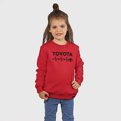 Свитшот хлопковый детский Любимая Тойота, цвет: красный — фото 2