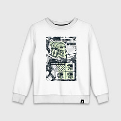 Свитшот хлопковый детский The insect world, цвет: белый