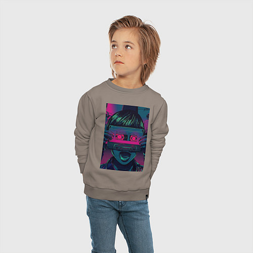 Детский свитшот Музыкальная девушка / Утренний латте – фото 4