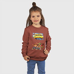 Свитшот хлопковый детский Subway Surfers, цвет: кирпичный — фото 2