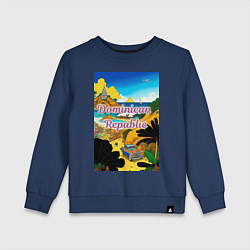 Свитшот хлопковый детский Доминиканская Республика, цвет: тёмно-синий