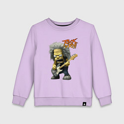 Свитшот хлопковый детский Rock Simpsons style, цвет: лаванда