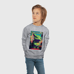 Свитшот хлопковый детский Ядовитый покемон - бульбазавр, цвет: меланж — фото 2