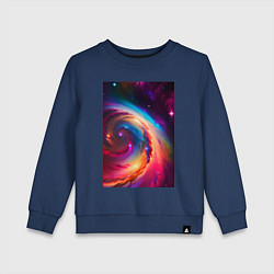 Свитшот хлопковый детский Космическая галактика, цвет: тёмно-синий