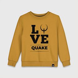 Свитшот хлопковый детский Quake love classic, цвет: горчичный